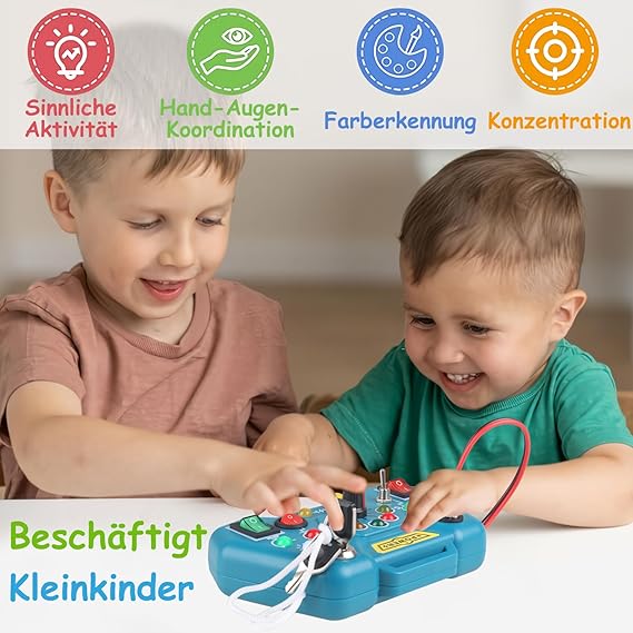 Montessori Busy Board Game with Lights
