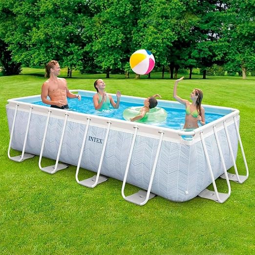 Intex Chevron Rectangular Tubular Pool Kit