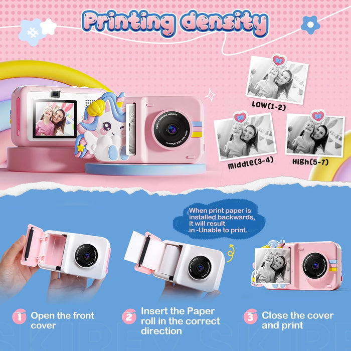 Unicorn Instant Digital Print Camera with Tripod