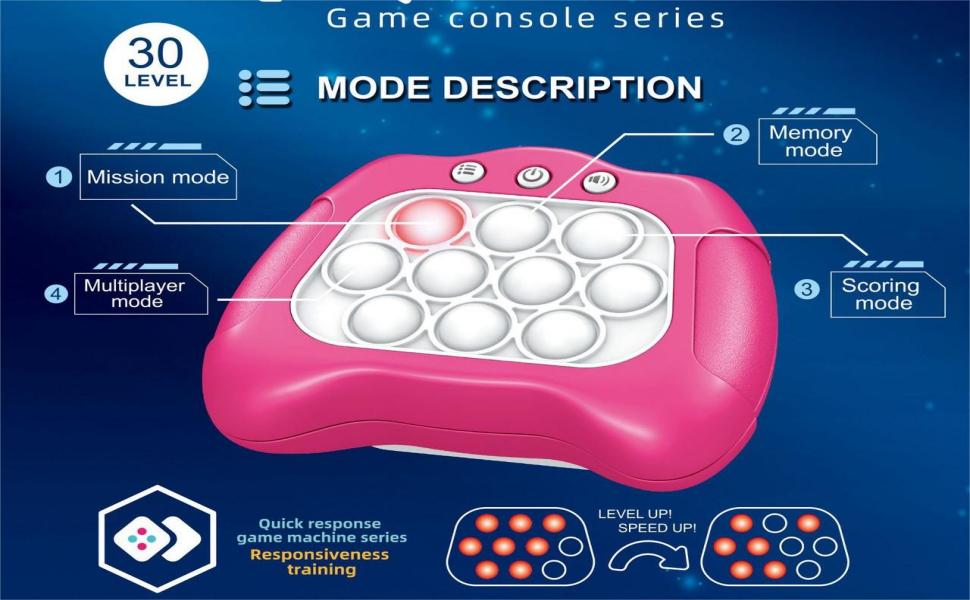 Quick Push Popping Bubble Game Console