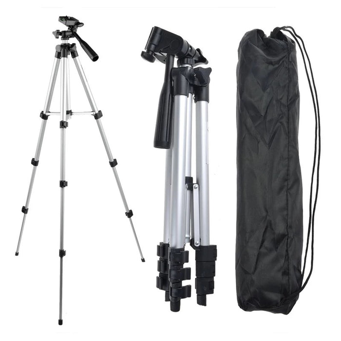 Tripod with 3 Way Head Aluminum Digital Camera