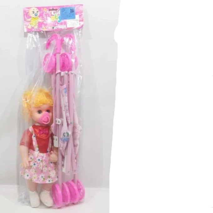 Baby Doll with Stroller Trolley