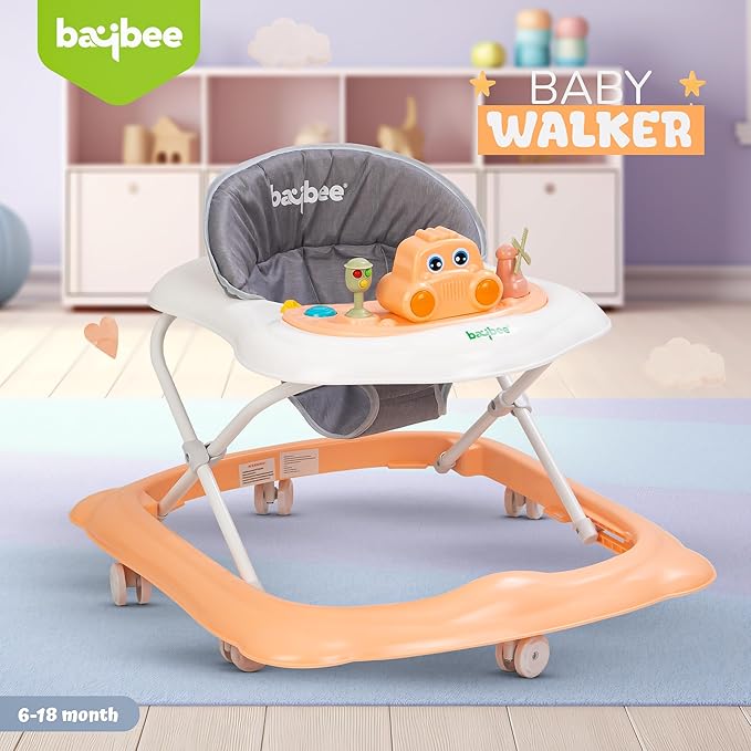 Cute Toy Foldable  Musical Baby Walker