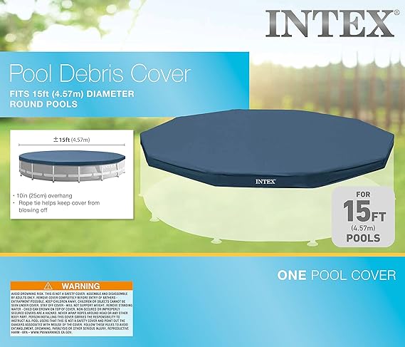 Intex 28032 Metal Frame Pool Cover 15ft