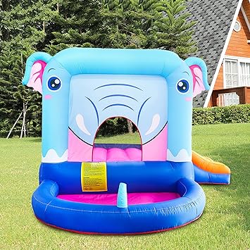 3 in 1 Elephant Theme Jumping Castle With Slide