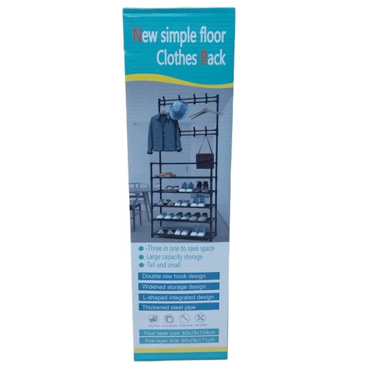 Buy 3 in 1 Simple Floor Clothes Rack Online in Pakistan — Khanaan.pk