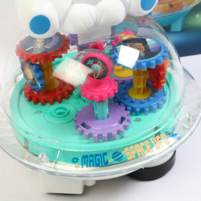 Transparent Gear Astronaut UFO With Light & Sound