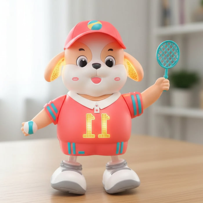 Musical Dancing Tennis Dog with Light & Sound