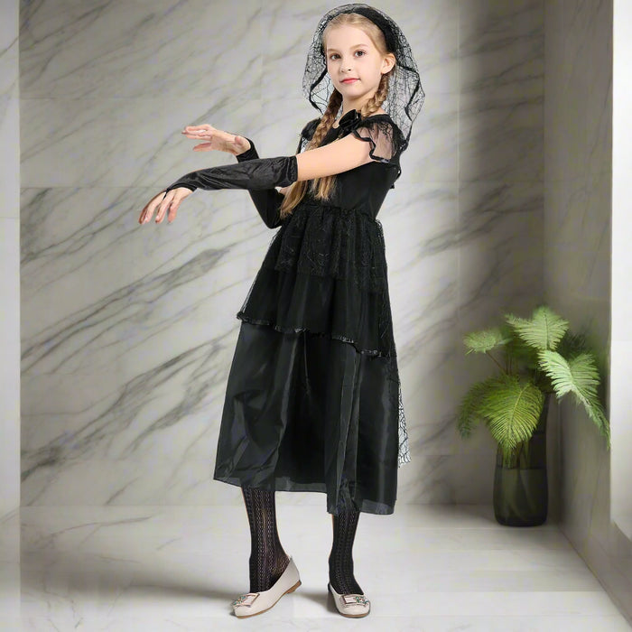 Bride Black Halloween Costume for Girl