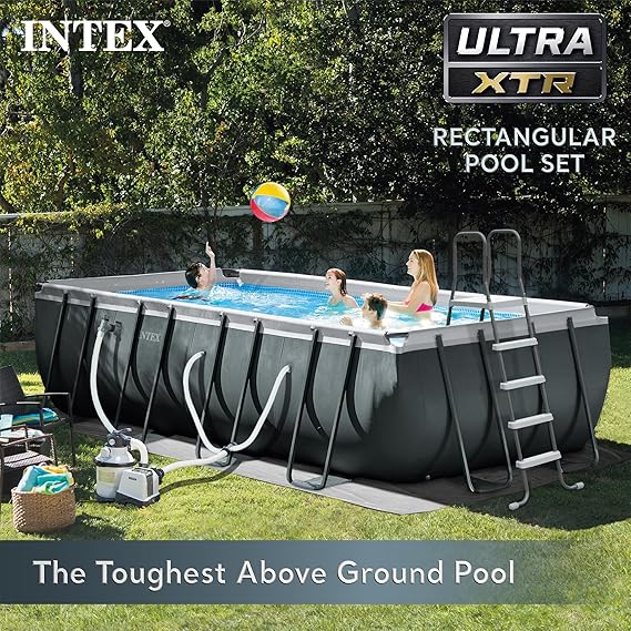 Intex Ultra XTR Rectangular Frame Swimming Pool Set 26356