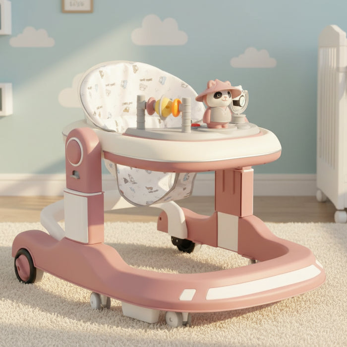 Cute Panda Theme Multi-Functional Baby Walker
