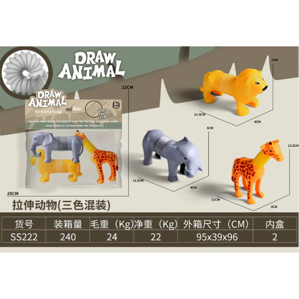 Draw Animal Toys Pack of 3