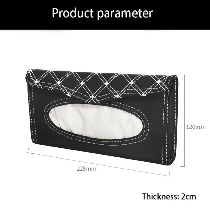 Car Sun Visor Tissue Box PU Leather