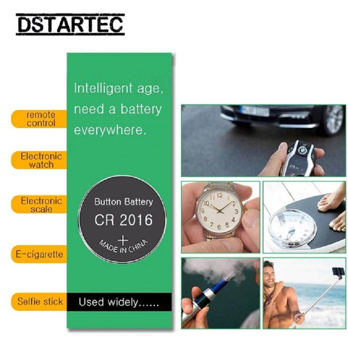 Pack of 5 CR2016 3V Lithium Battery Button Cell Battery