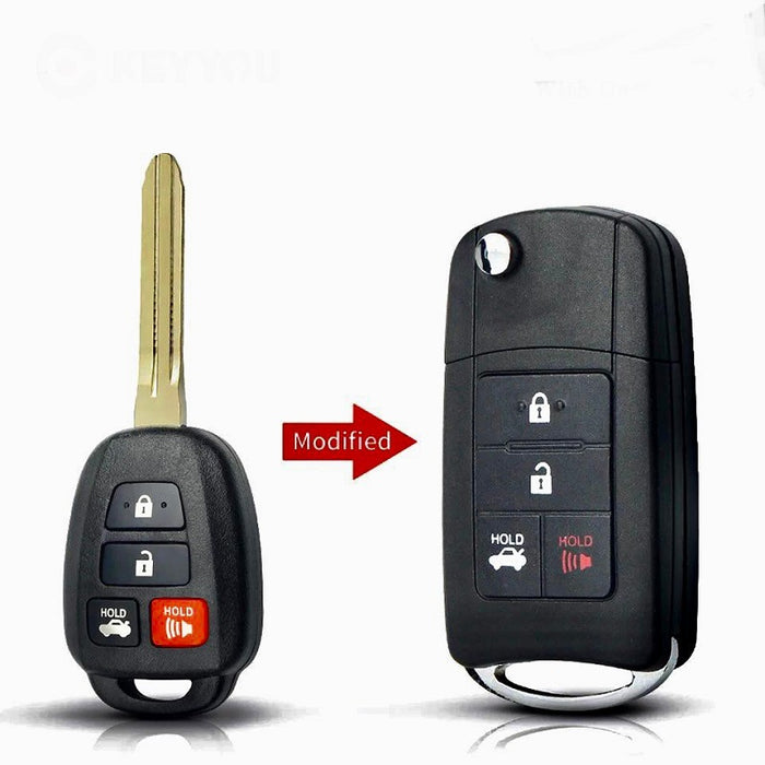 4 Button Modified Flip Folding Remote Key Shell