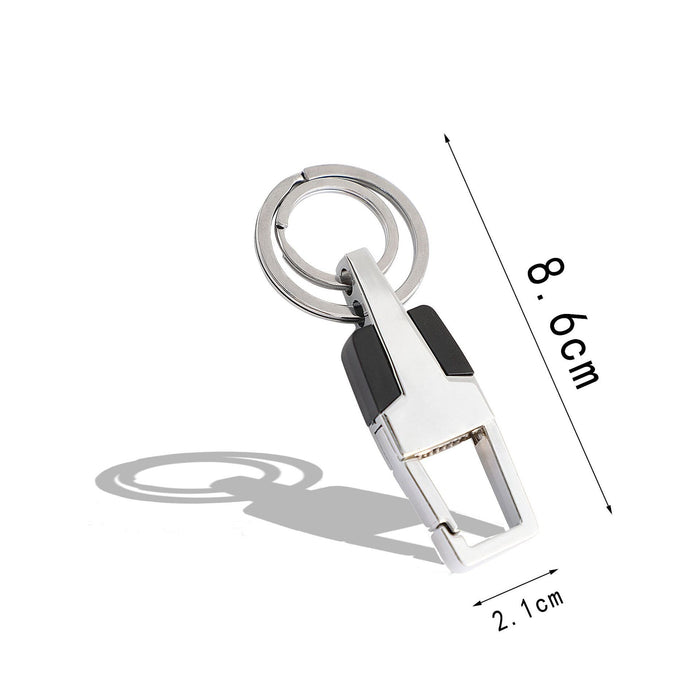 Double Ring Pendant Metal Key Chain