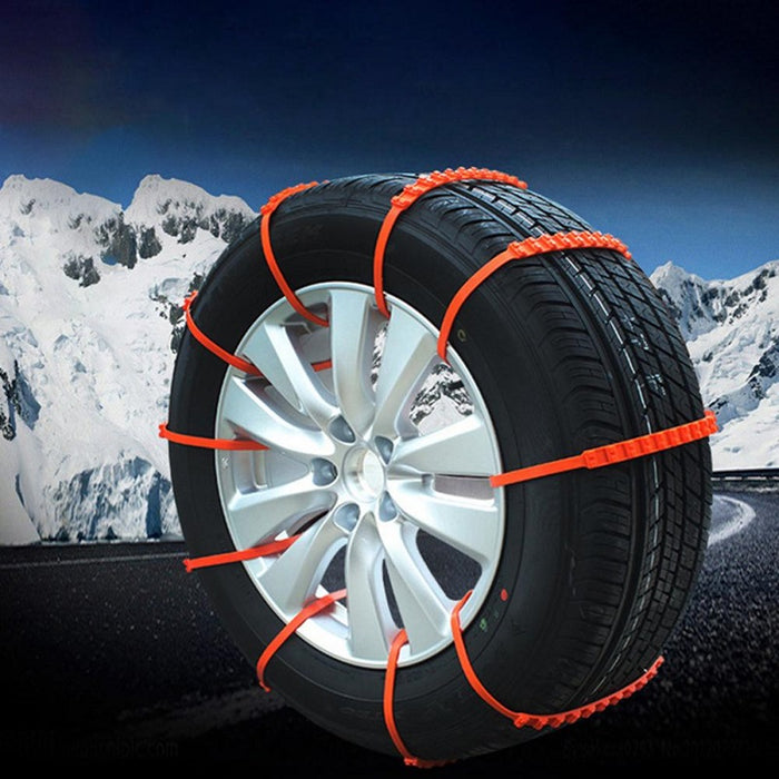 Pack of 10 Anti-Skid Emergency Snow Wheel Chain