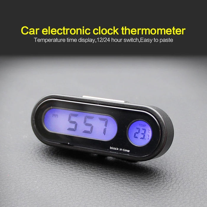 2 in 1 Fashion Car Digital Clock With LED Backlight