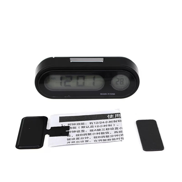 2 in 1 Fashion Car Digital Clock With LED Backlight