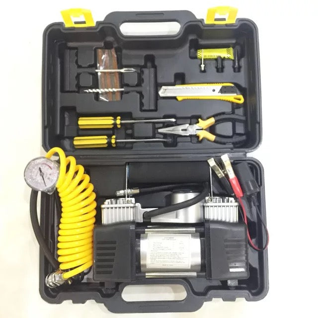 Car Dual Cylinder Air Pump 150W Air Pump Car Toolbox