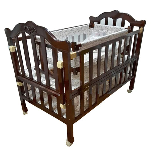 Baby Wooden Cot With Wheels