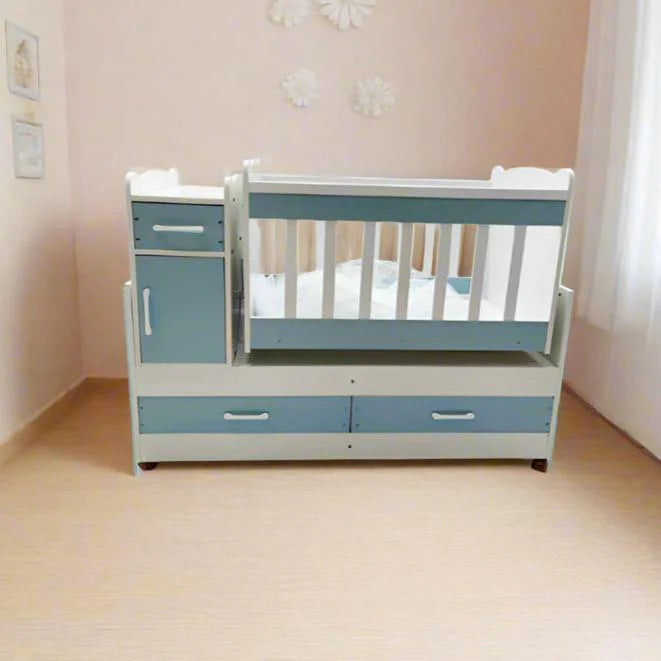 Comfortable Sleep Baby Cot with Cabinets