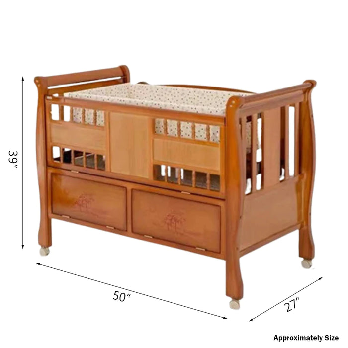 2 in 1 Wooden Baby Crib Baby Cot