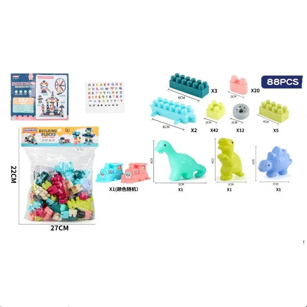 Classic Building Blocks with Dino Figures