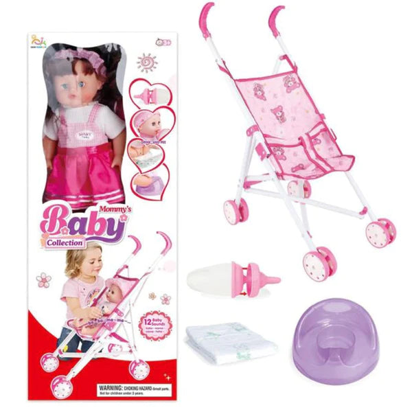 Buy Baby Doll with Stroller Online in Pakistan Khanaan.pk