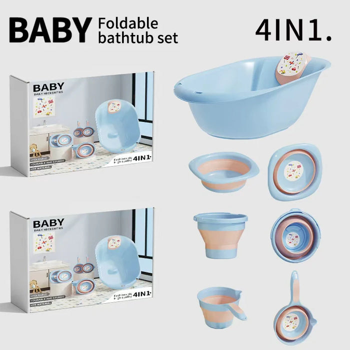 4 in 1 Foldable Baby Bathtub Set