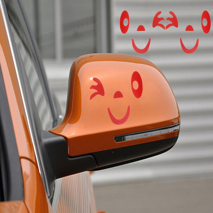 Smiling Blinks Winks Face Car Styling Sticker