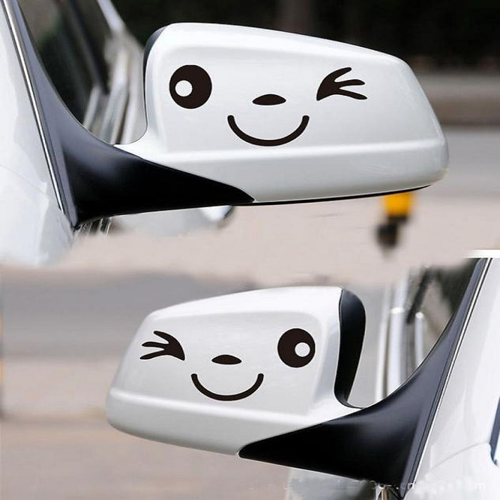 Smiling Blinks Winks Face Car Styling Sticker
