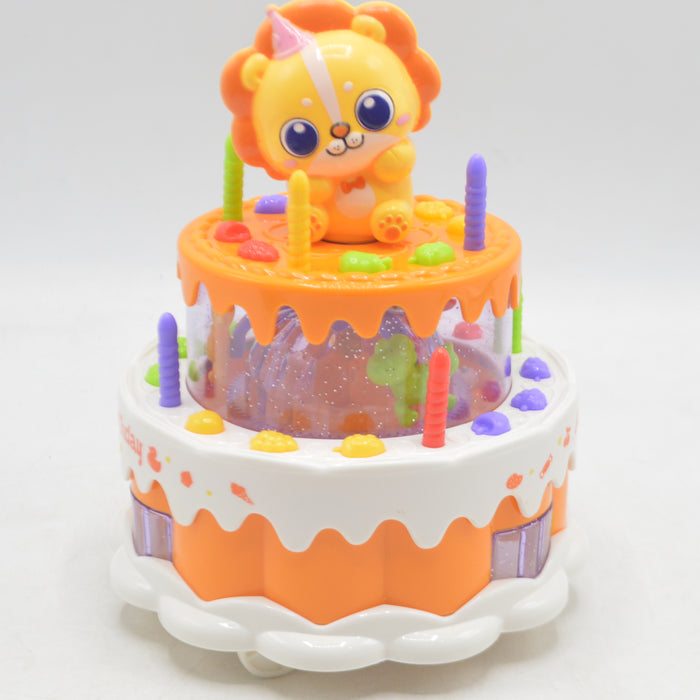 Lion Rotate Cake with Light & Sound