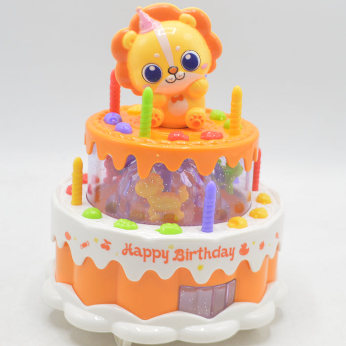 Lion Rotate Cake with Light & Sound