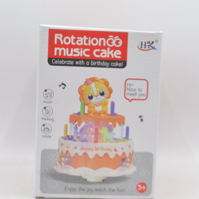 Lion Rotate Cake with Light & Sound