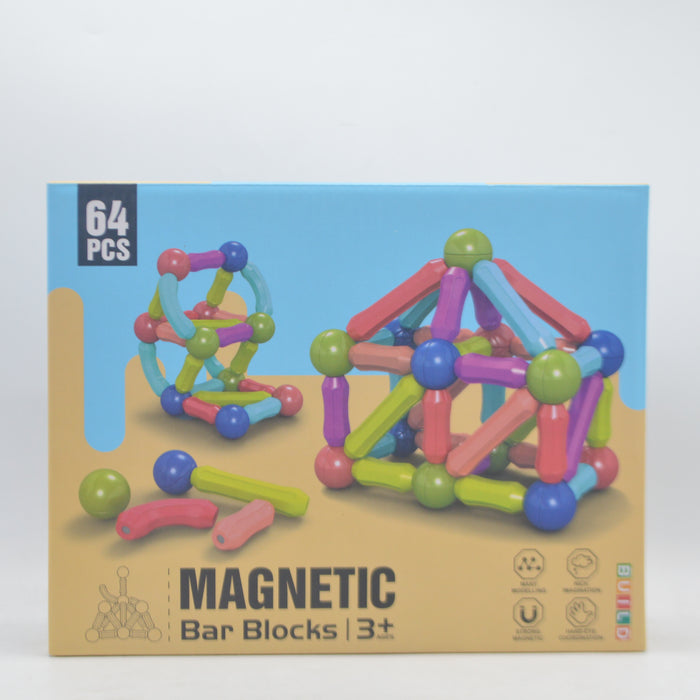 Magnetic Bar Blocks 64 Pieces