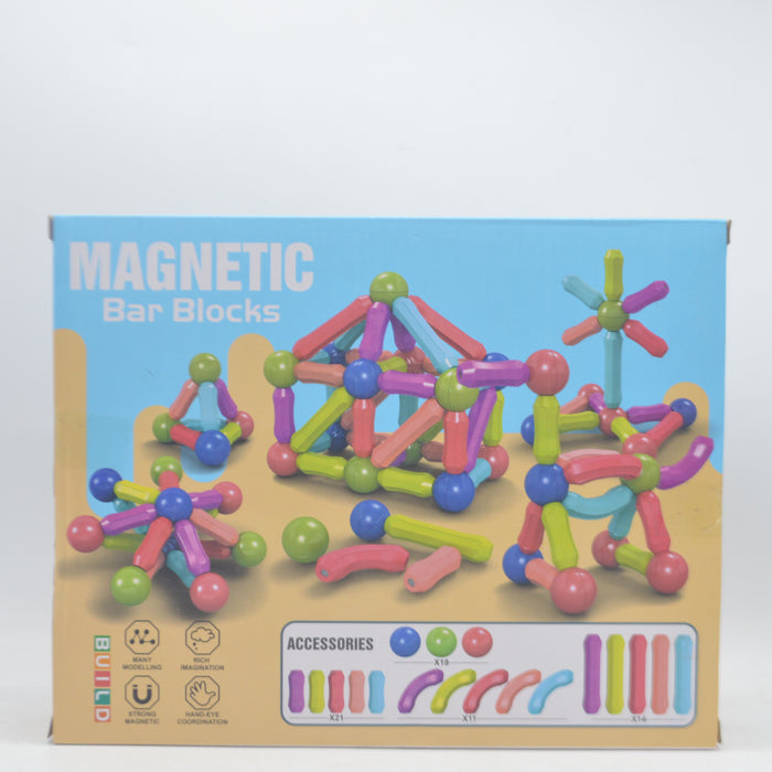 Magnetic Bar Blocks 64 Pieces