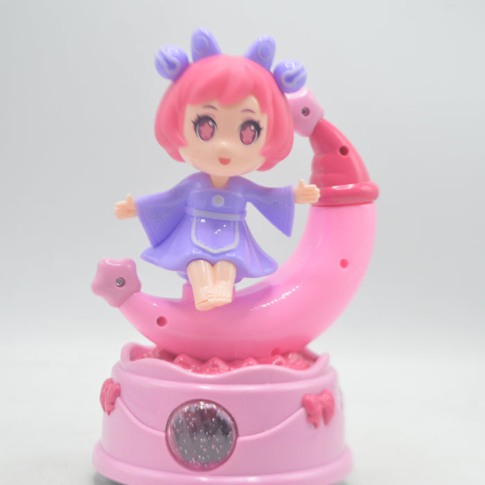 Beautiful Princess with Rotating Moon