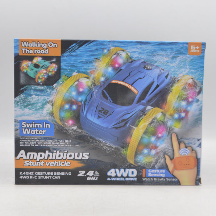 Rechargeable RC Amphibious Stunt Car With Lights