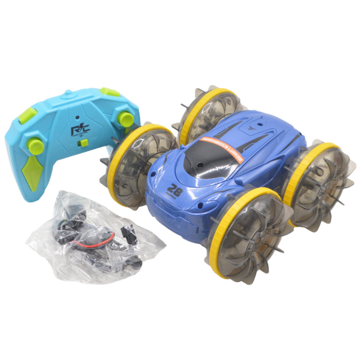 Rechargeable RC Amphibious Stunt Car With Lights