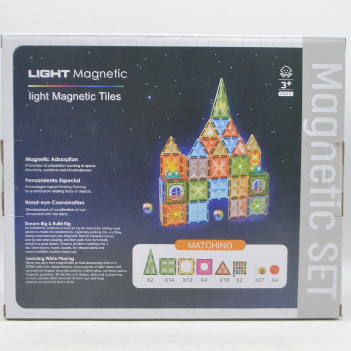 Light Magnetic Tiles Building Blocks