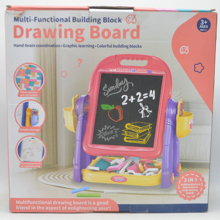 3 in 1 Building Blocks & Drawing Board