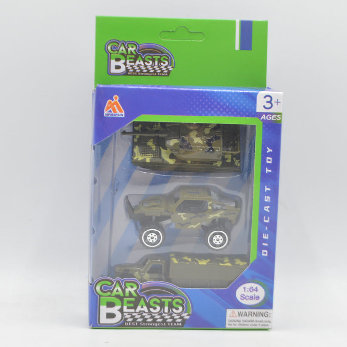 Diecast Army Car Beasts 3 Pieces