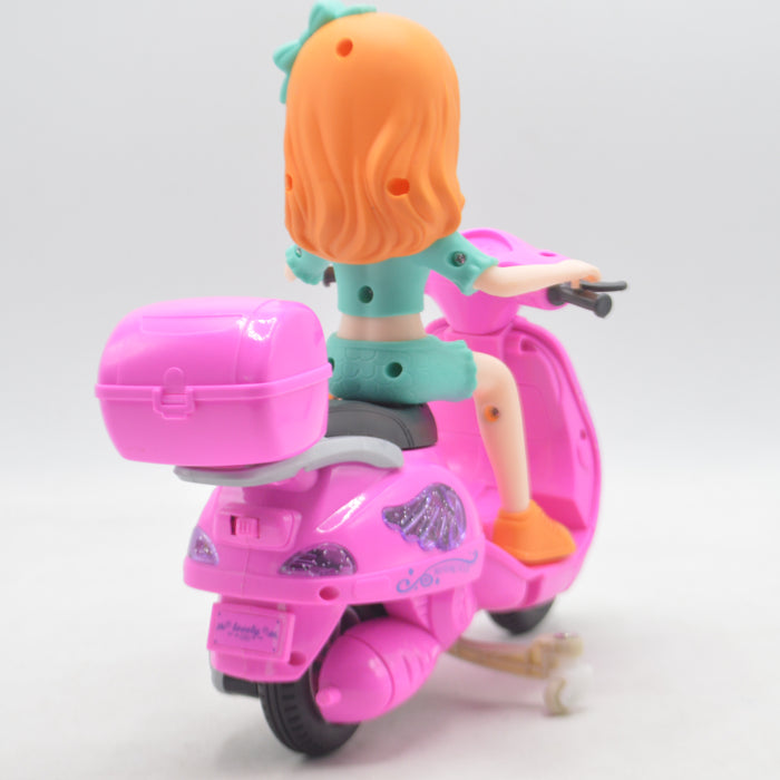 Doll Ride On Motorbike With Light And Sound