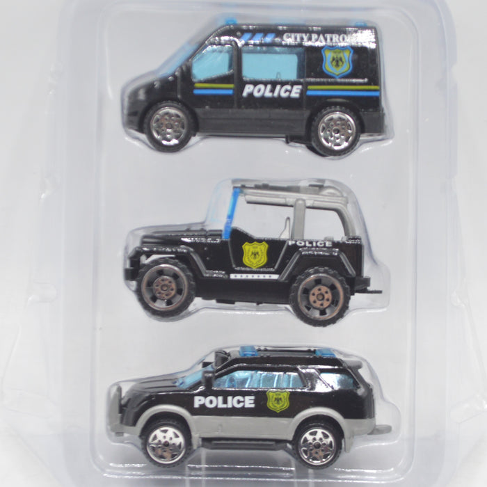 Diecast Police  Car Beasts 3 Pieces