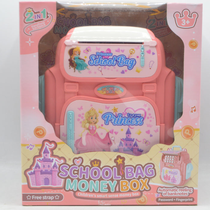 Princess Theme School Bag Money Box