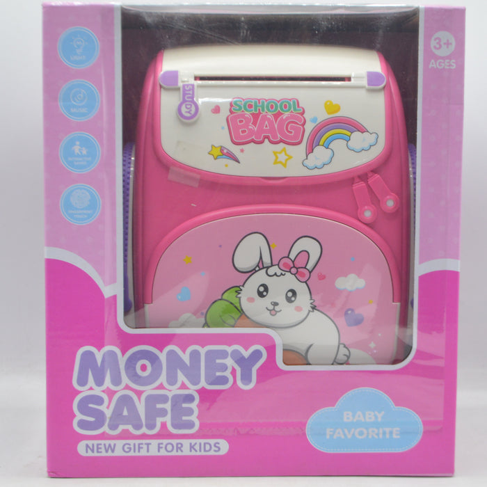 Rabbit Theme School Bag Money Box