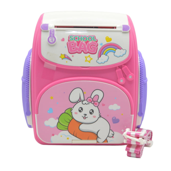 Rabbit Theme School Bag Money Box