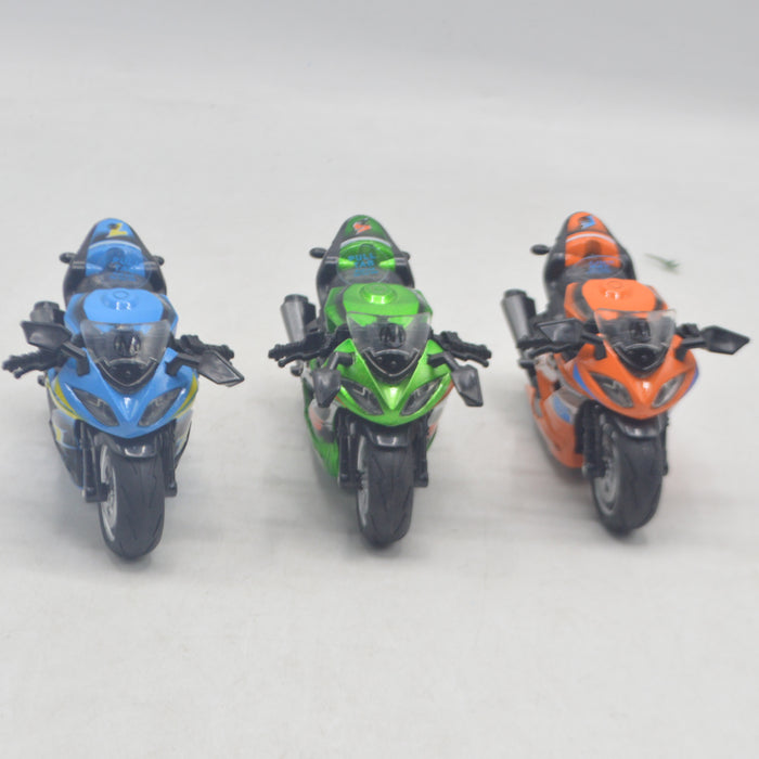 Die-Cast Metal Body Heavy Bike Assorted Colors