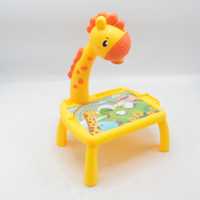 Giraffe Projection Painting with Lights